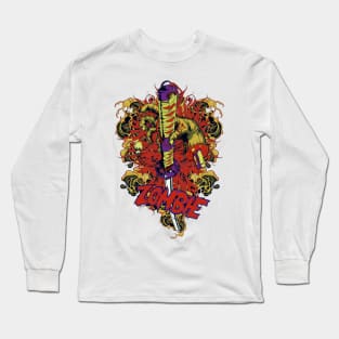 zombie hand cut with samurai Long Sleeve T-Shirt